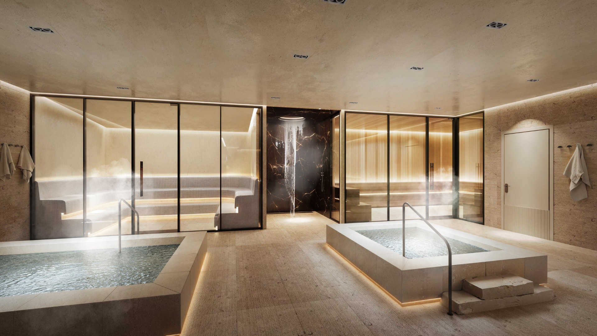 Everhaus thermal suite: sauna, steam and plunge