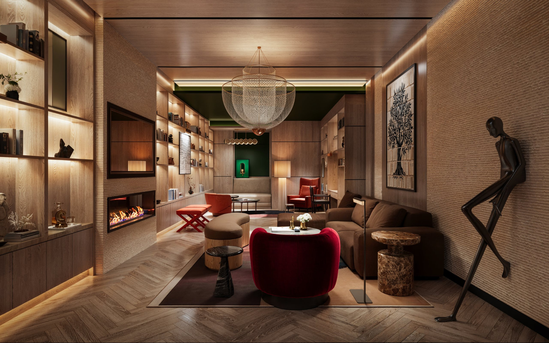 Everhaus library lounge: the environment where Alfred operates